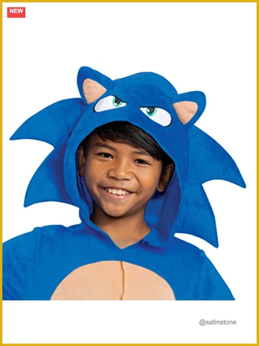 Sonic the Hedgehog Kids Costume Movie 2 Jumpsuit with Headpiece Officially